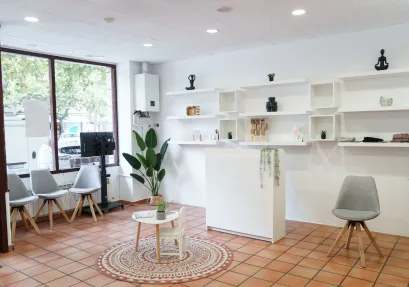 Modern dental office reception and waiting area
